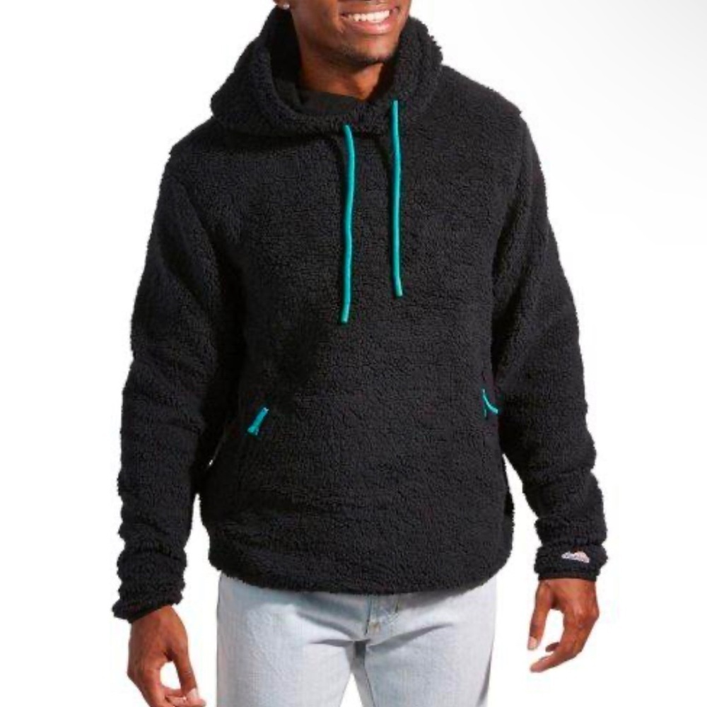 Chubbies Black High-Pile Fleece Hooded Sweatshirt